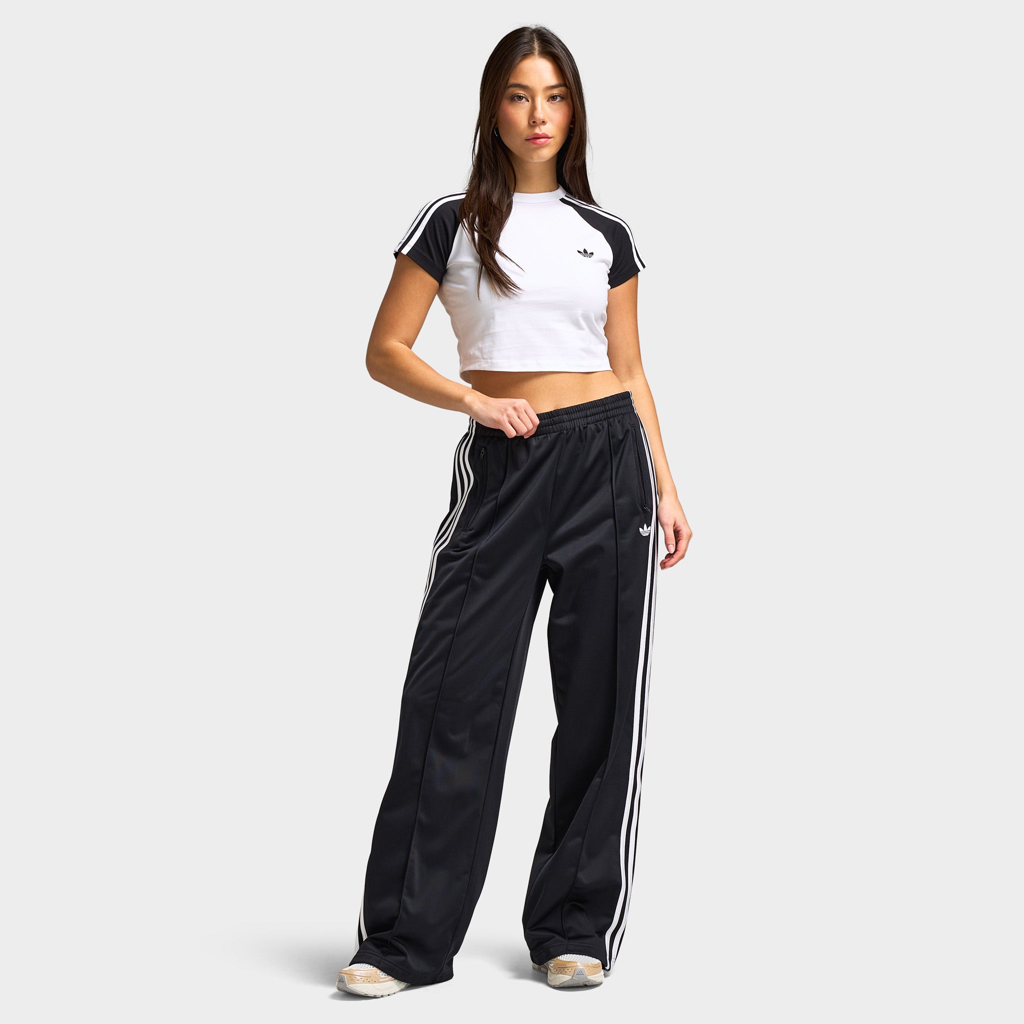 On Track Pants ウィメンズ M adidas Women's Firebird Loose Track Pants Black / White – JD Sports