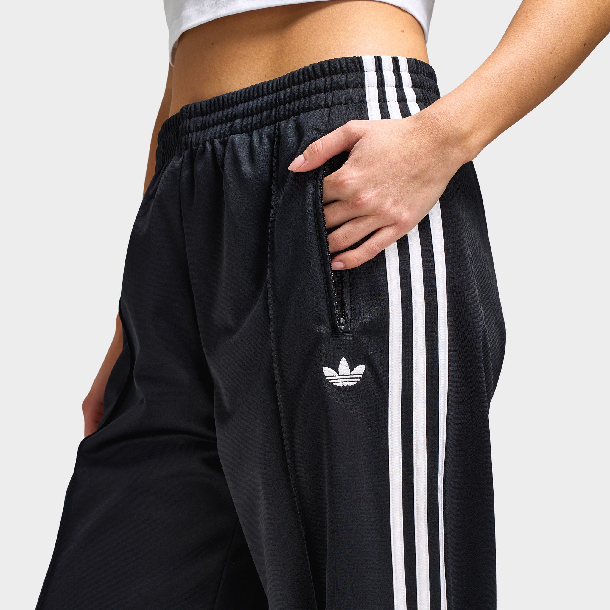 adidas Women's Firebird Loose Track Pants Black / White – JD Sports