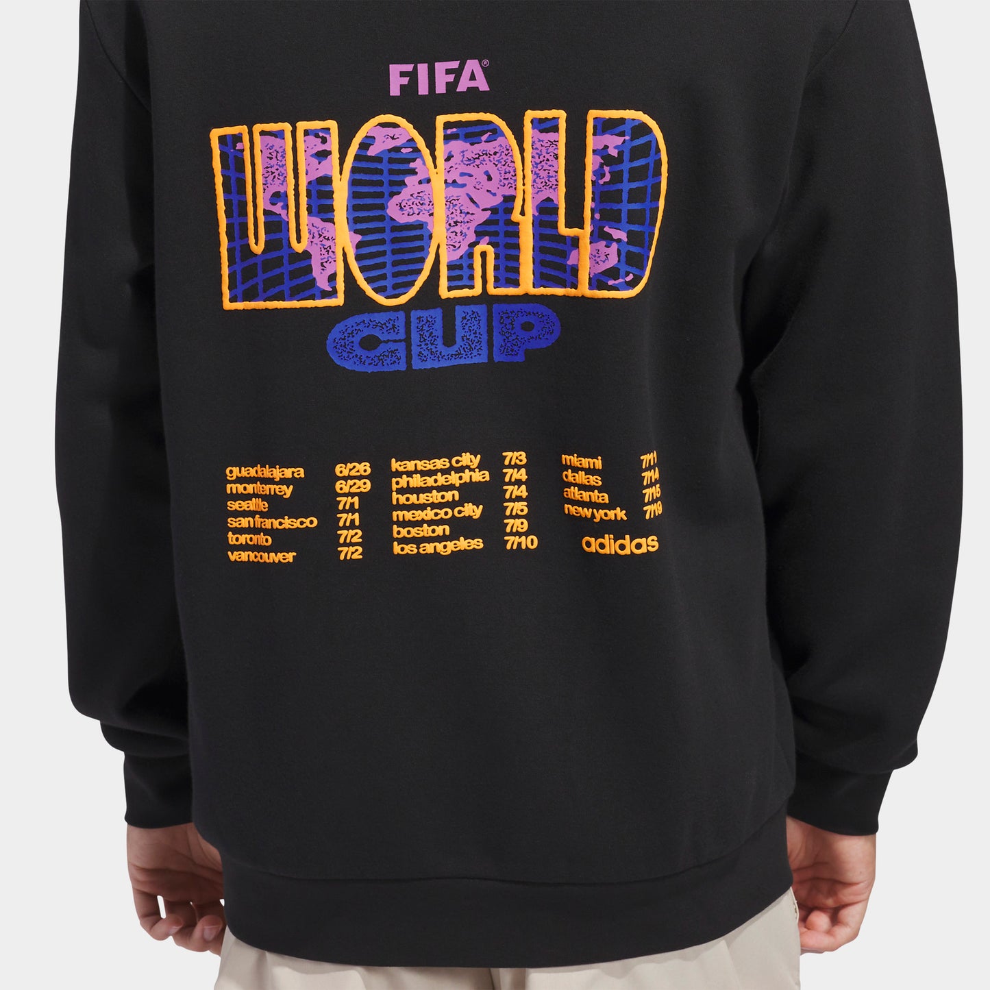 adidas World Cup 26 Tour Graphic Hoodie / Black