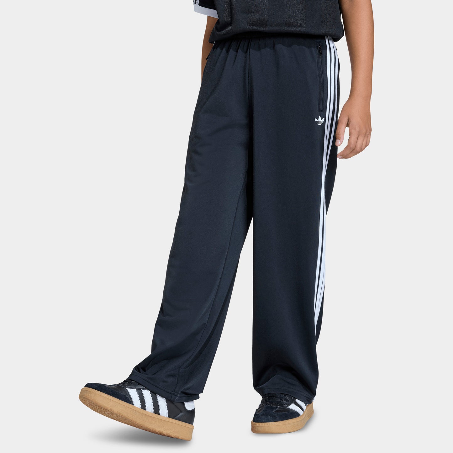 adidas Juniors' Firebird Loose Track Pants Black / White