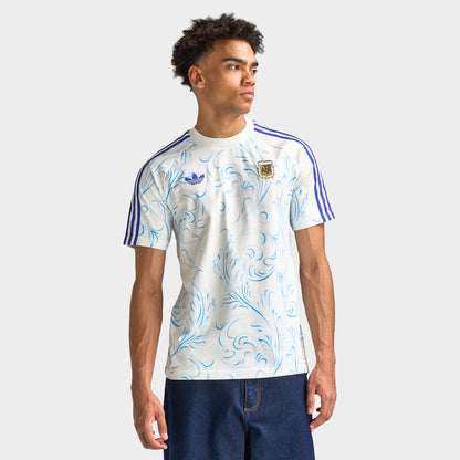 adidas Argentina Originals All Over Print T-Shirt / Off Whit