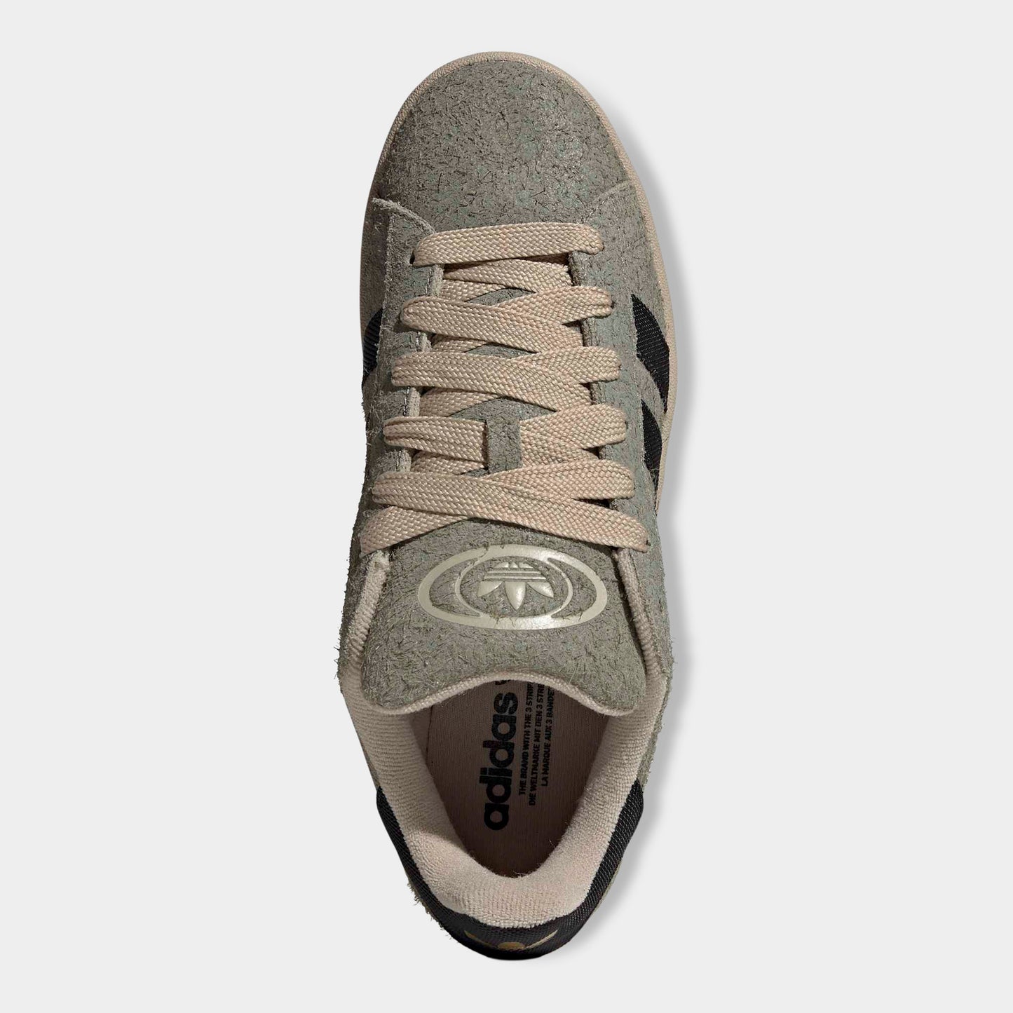 adidas Campus Silver Pebble / Core Black - Stone Khaki