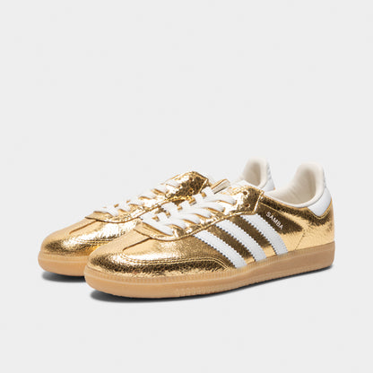 adidas Women's Samba OG Gold Metallic / White - Core White