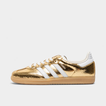 adidas Women's Samba OG Gold Metallic / White - Core White