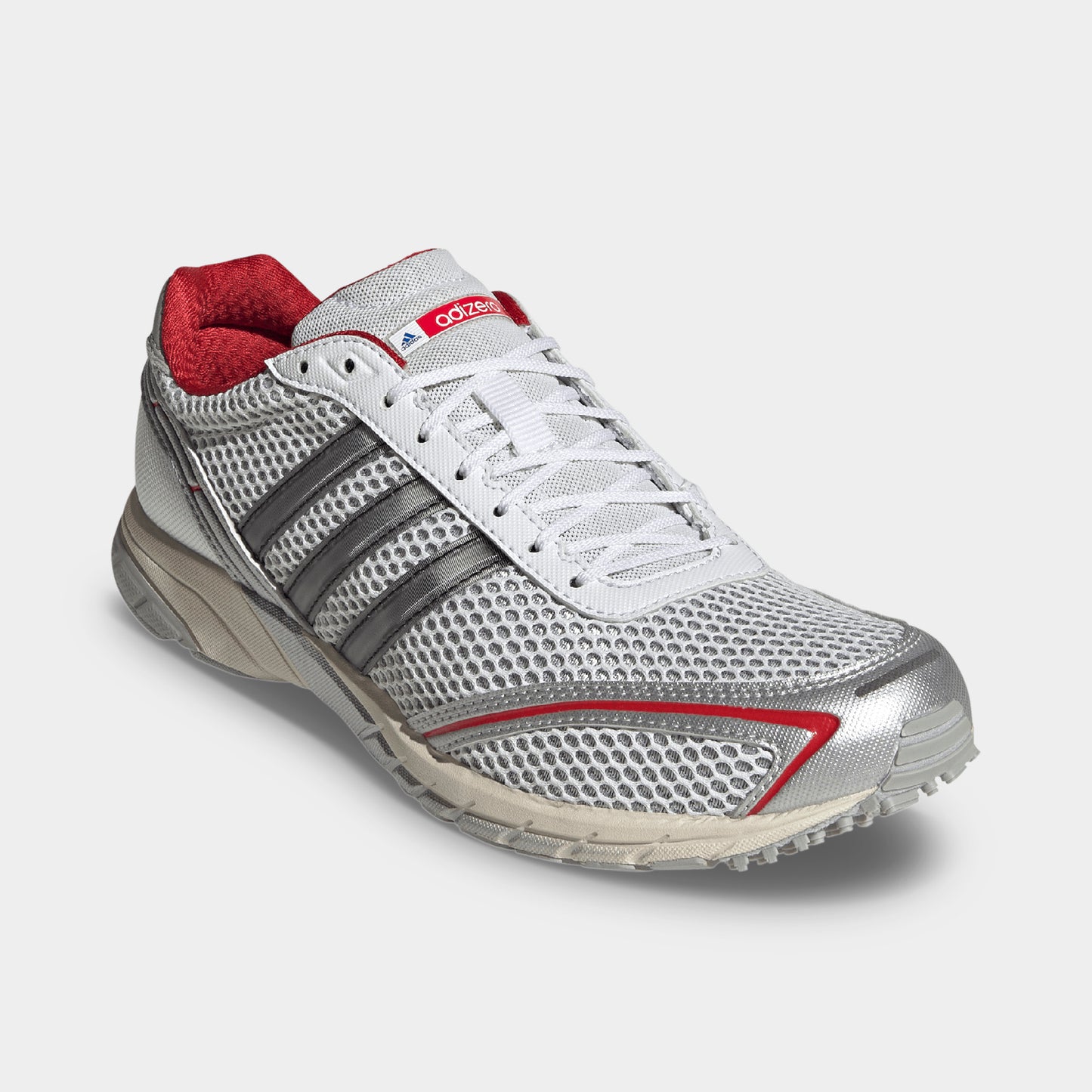 adidas Femmes Adizero Adios OG Argent Métallique / Noir - Better Scarlet