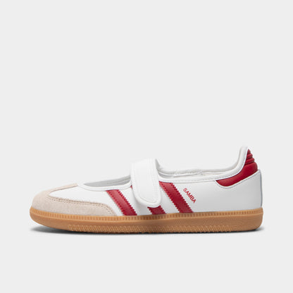 adidas Samba Jane pour filles - Blanc / Rouge Victory - Gomme