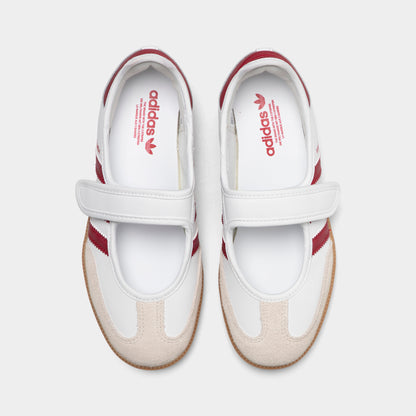 adidas Samba Jane pour filles - Blanc / Rouge Victory - Gomme