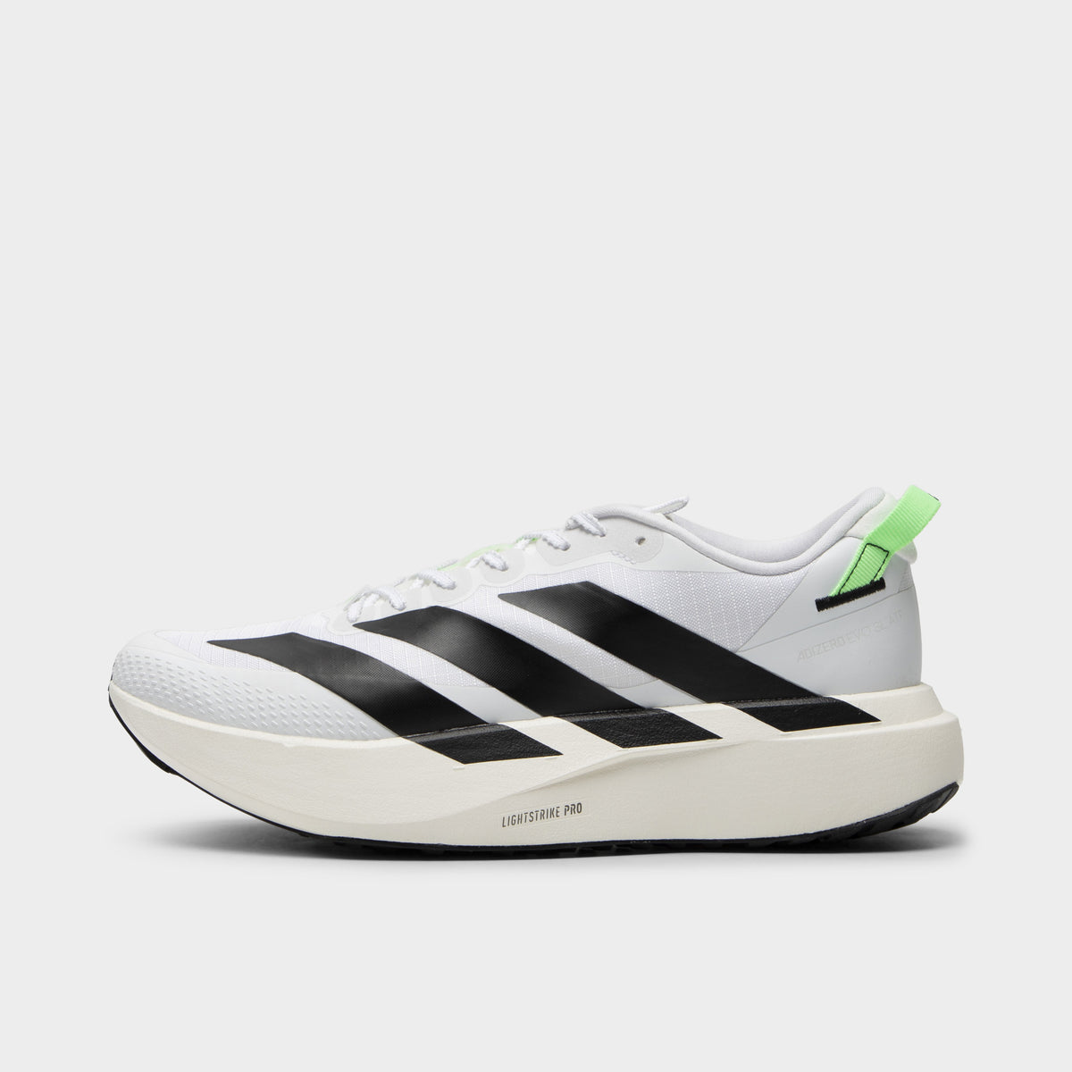 adidas Adizero Evo SL ATR White / Core Black - Lime Burst - White / 8