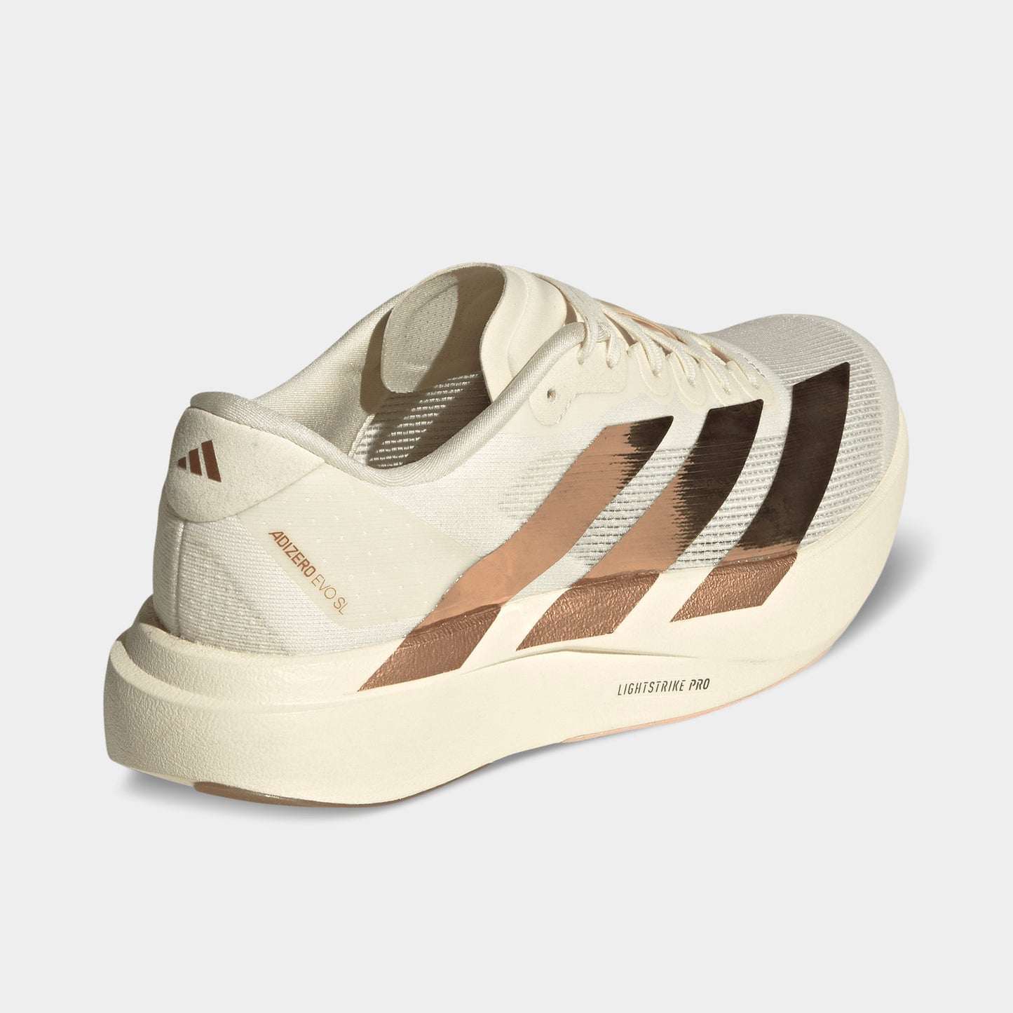 adidas Women's Adizero Evo SL Off White / Light Copper Metallic - Blush Pink