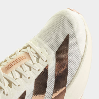 adidas Women's Adizero Evo SL Off White / Light Copper Metallic - Blush Pink