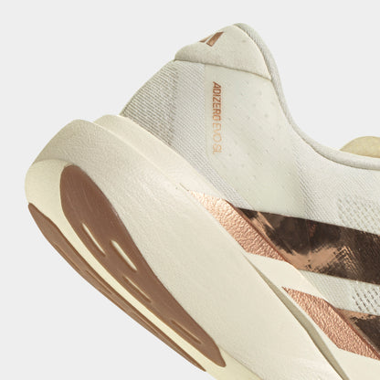 adidas Women's Adizero Evo SL Off White / Light Copper Metallic - Blush Pink