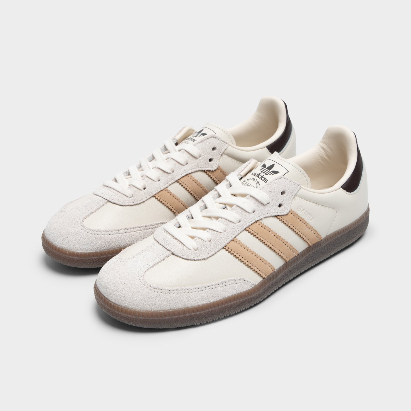 adidas Samba Core White / Magic Beige - Aurora Coffee