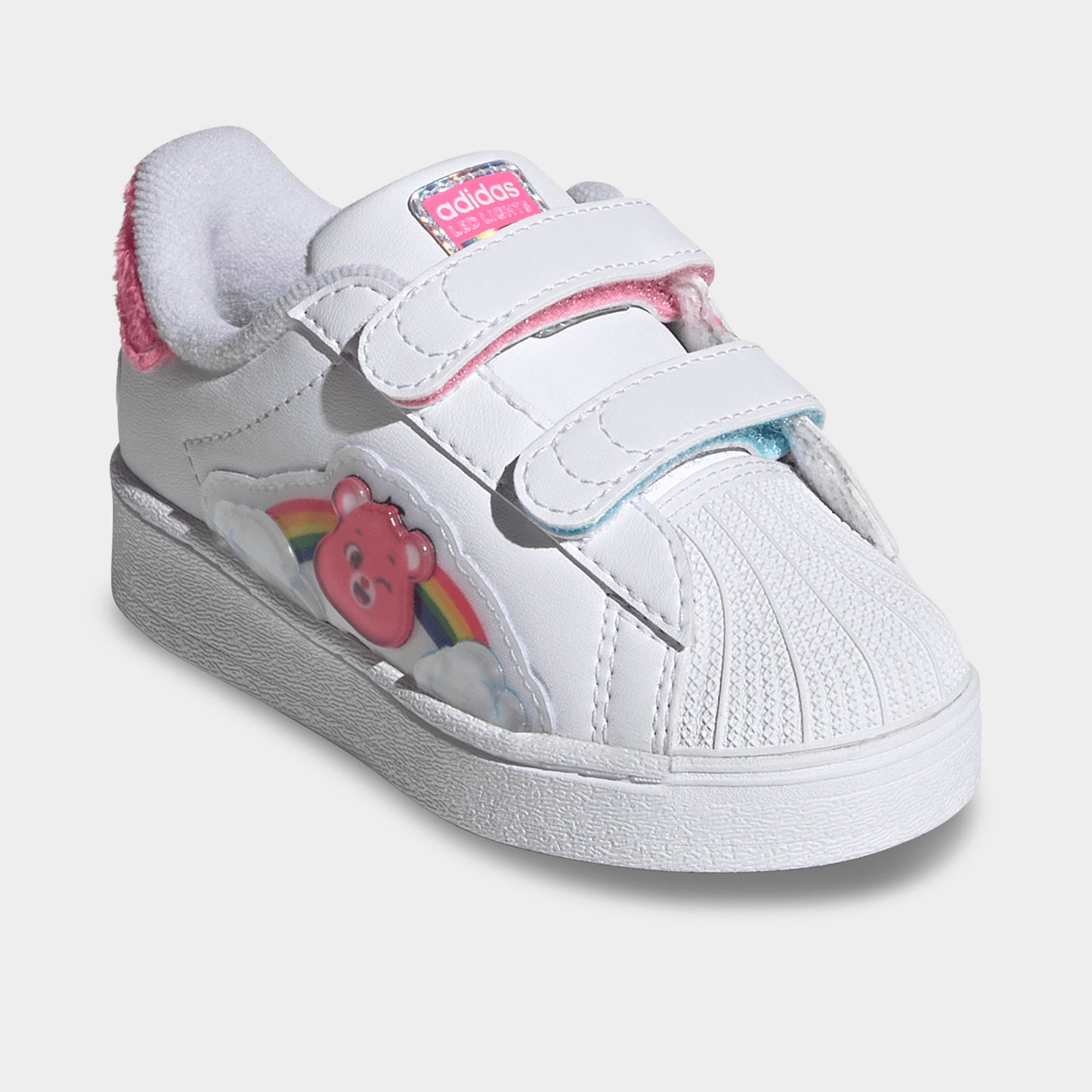 adidas Infants' Care Bears Superstar LED Lights Comfort Closure White / Lucid Pink - Bliss Pink