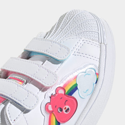 adidas Children's Care Bears Superstar LED Lights Comfort Closure White / Lucid Pink - Bliss Pink