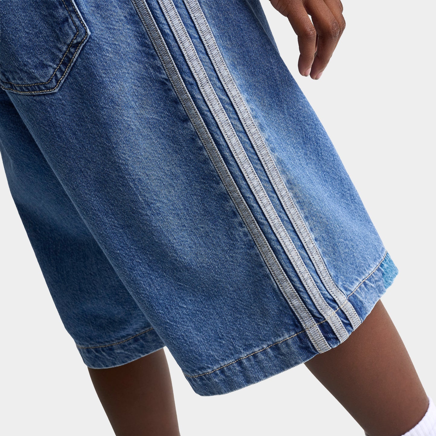 adidas Juniors' Denim Shorts / Vintage Blue