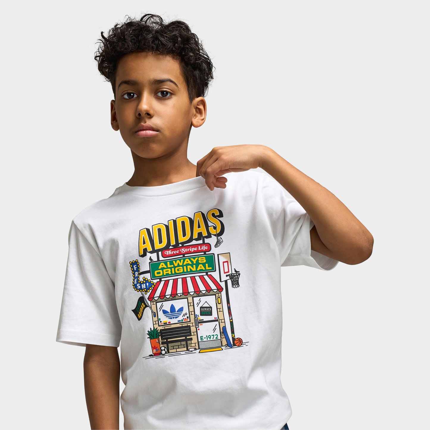 adidas Juniors t-shirt Shoe Bodega / Blanc