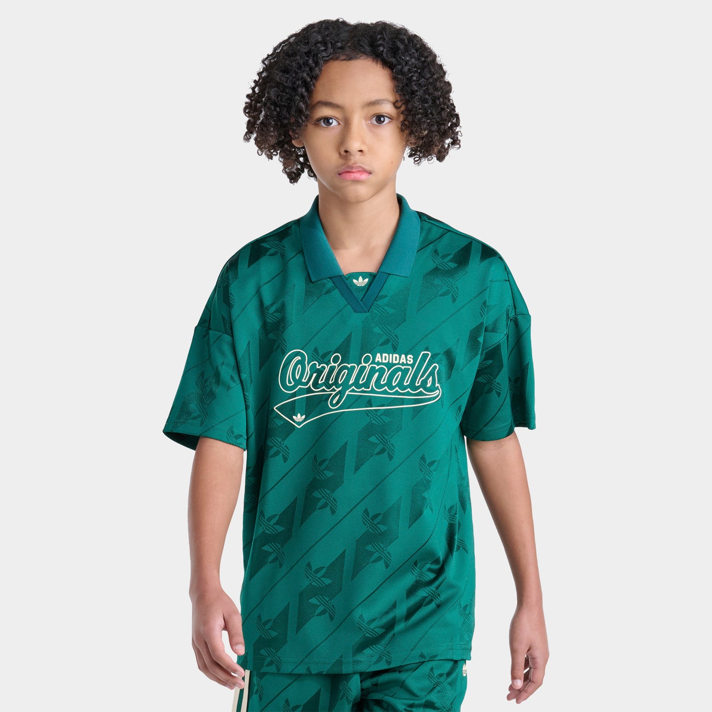 adidas Junior Boys' Monogram Jersey Top / Collegiate Green