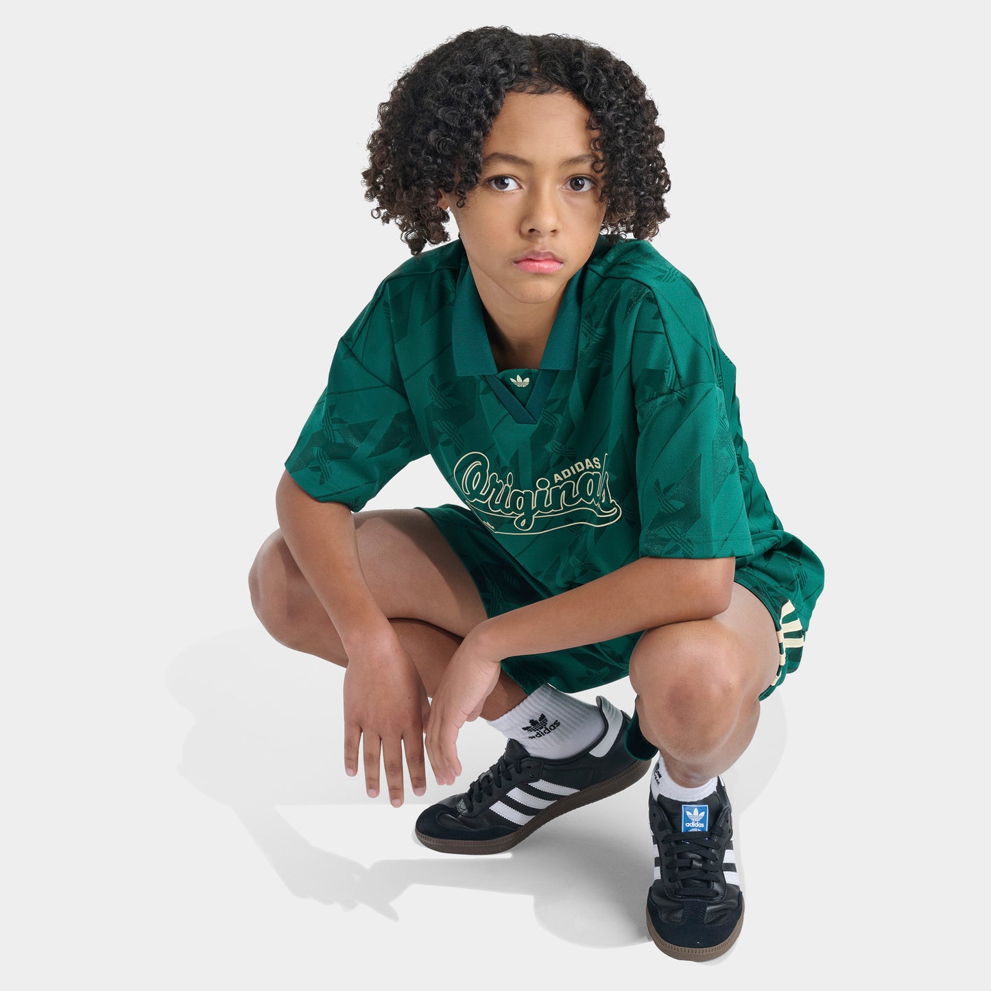 adidas Junior Boys' Monogram Jersey Top / Collegiate Green