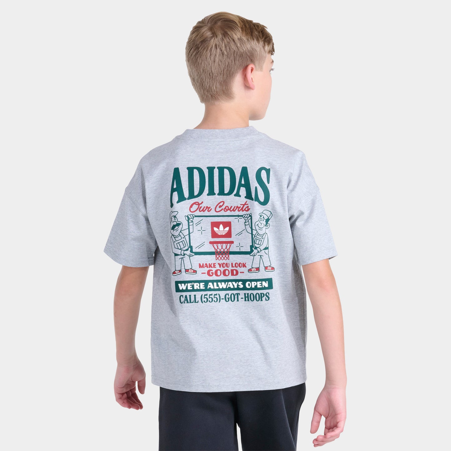 adidas Junior Backboard T-shirt Coupe Ample / Heather Moyen