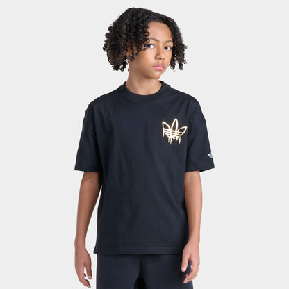 adidas Junior Graffiti T-shirt Coupe Ample / Noir