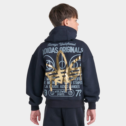adidas Juniors' Graffiti Loose Fit Hoodie / Black