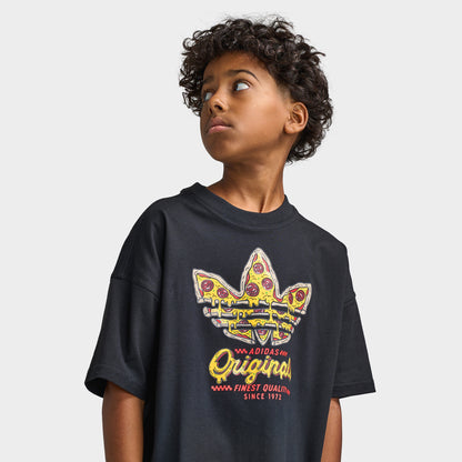 adidas Juniors Pizza T-shirt Coupe Ample / Noir