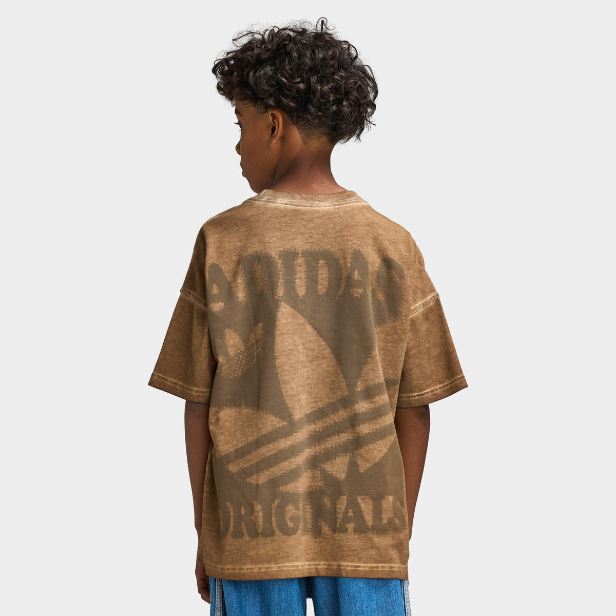 adidas Juniors' Washed T-Shirt / Khaki