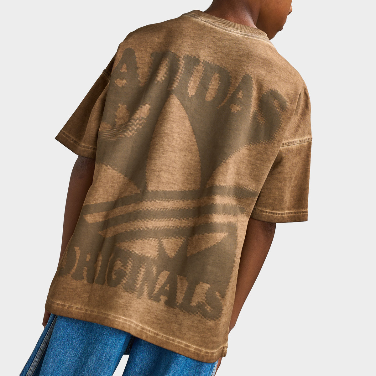 adidas Juniors' Washed T-Shirt / Khaki