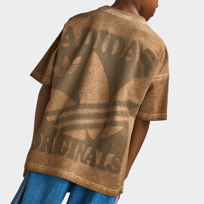 adidas Juniors' Washed T-Shirt / Khaki