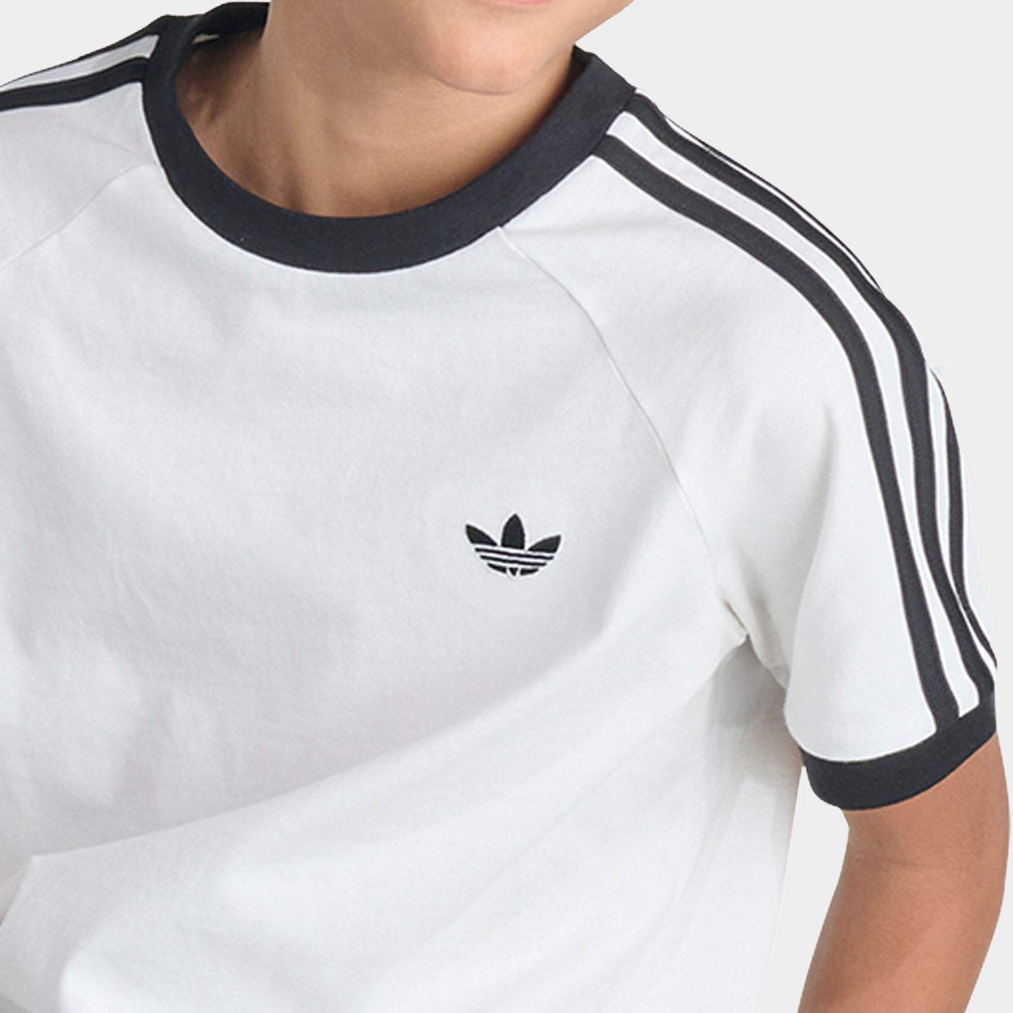 adidas Junior T-shirt  à 3 Bandes / Blanc Nuage