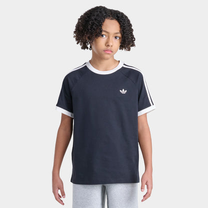 adidas Juniors' 3 Stripes T-Shirt / Black