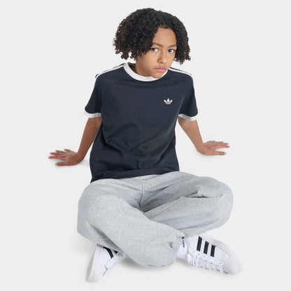 adidas Juniors' 3 Stripes T-Shirt / Black