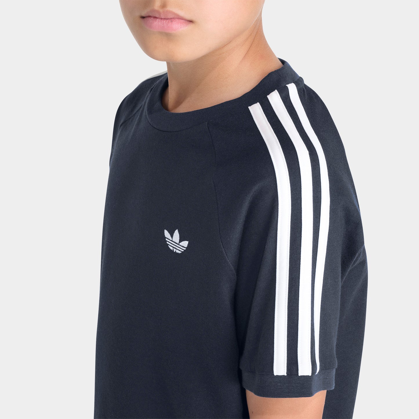 adidas Juniors' 3 Stripes T-Shirt / Black