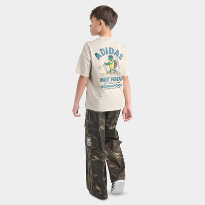 adidas Juniors' Fast Food Loose Fit T-Shirt / Khaki