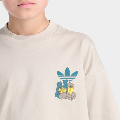 adidas Juniors' Fast Food Loose Fit T-Shirt / Khaki