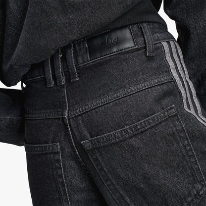 adidas Pantalon en denim large taille haute / Denim noir