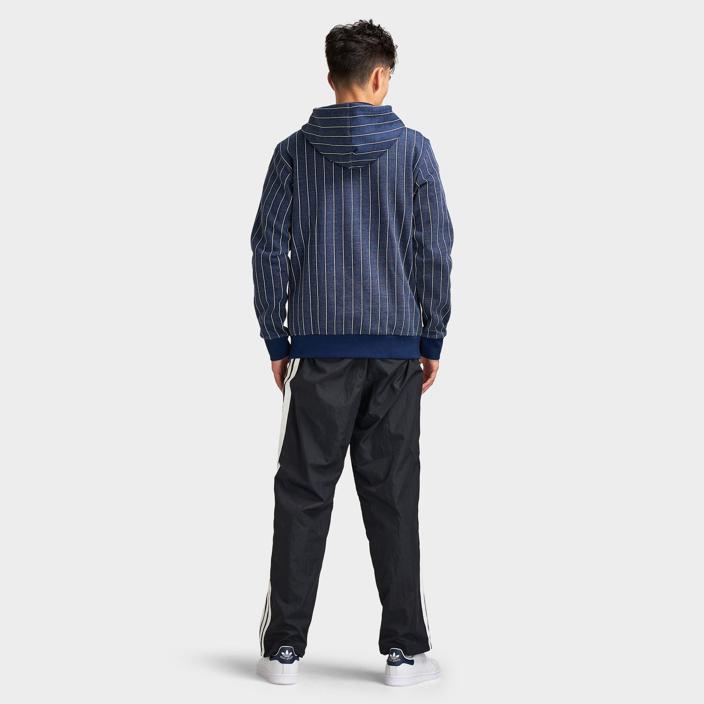 adidas Pinstripes Hoodie / Night Indigo