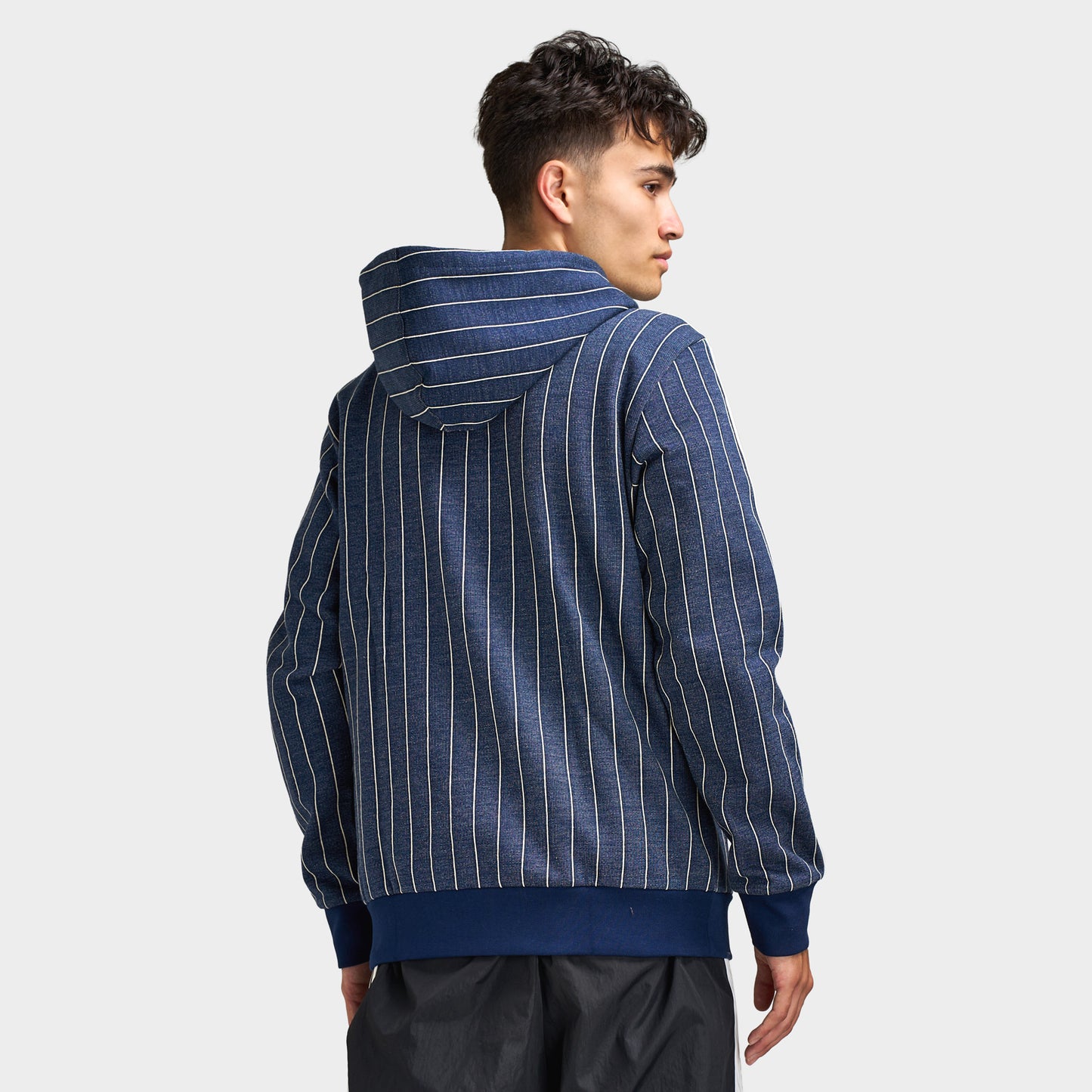 adidas Pinstripes Hoodie / Night Indigo