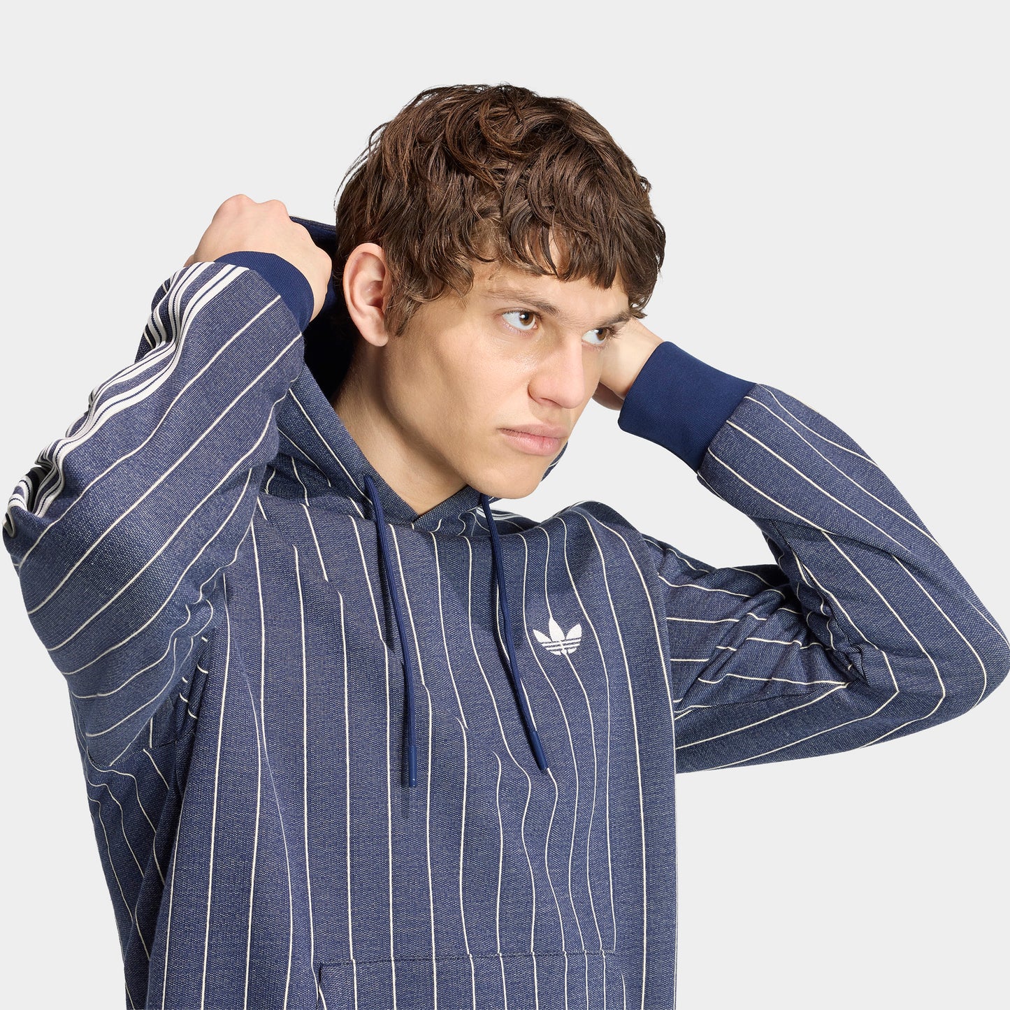 adidas Chandail à capuchon Rayures Épingles / Indigo