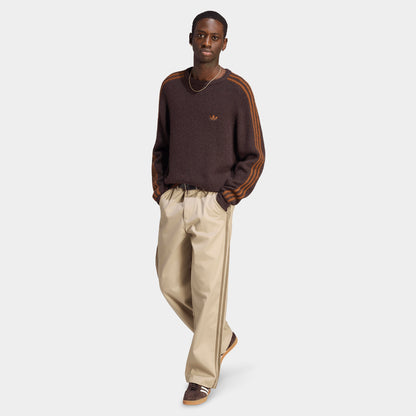 adidas 3 Stripes Fluffy Knit Crew / Aurora Coffee