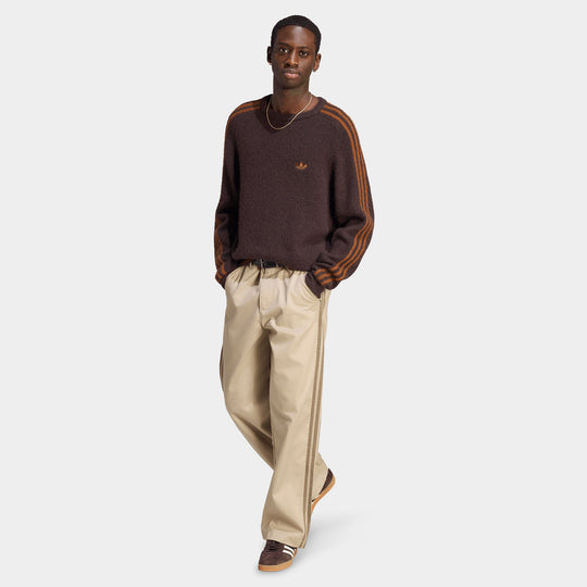 adidas 3 Stripes Fluffy Knit Crew / Aurora Coffee