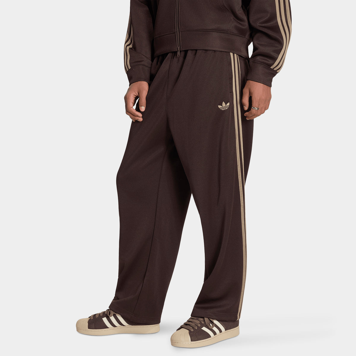 adidas Pantalon de survêtement ample Adicolor / Café Aurora