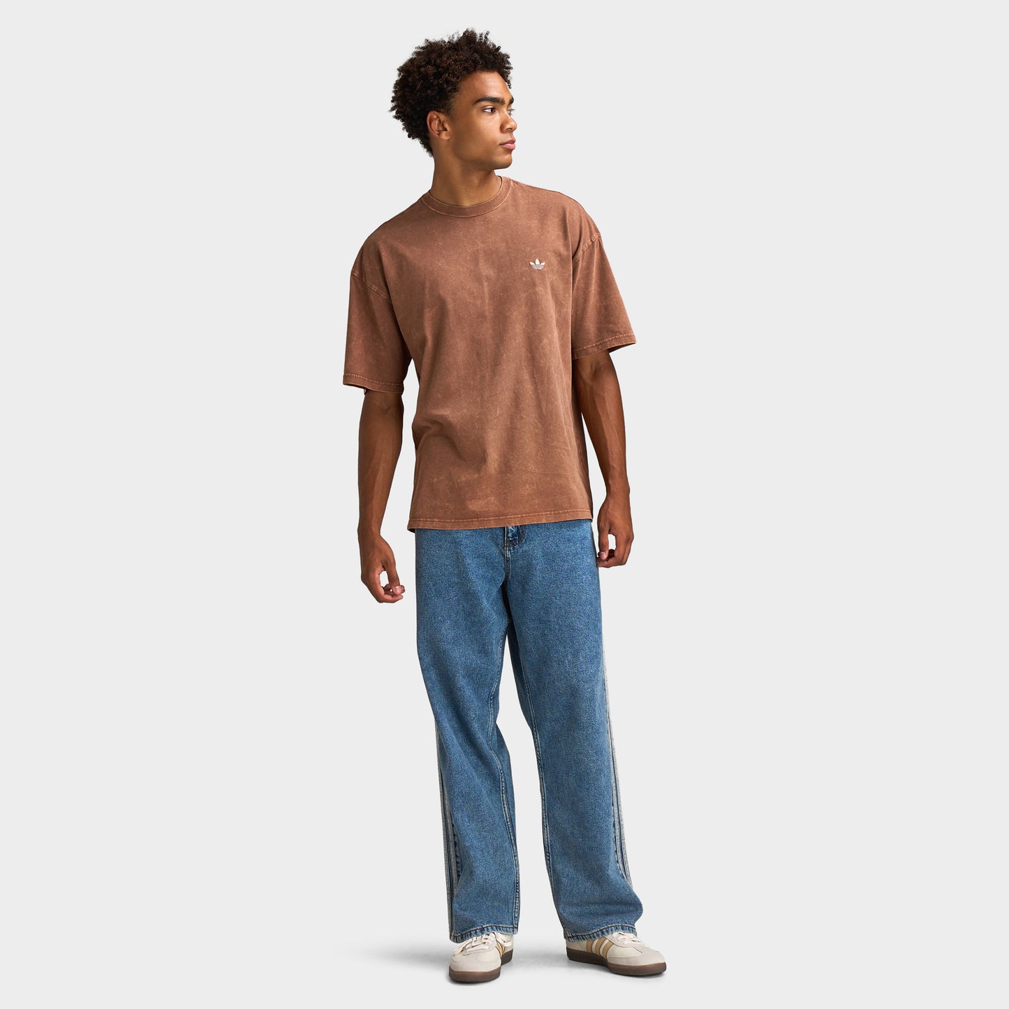 adidas Firebird Adicolor Jean Taille Mi-Haute Coupe Droite / Bleu Usé