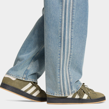 adidas Firebird Adicolor Jean Taille Mi-Haute Coupe Droite / Bleu Usé