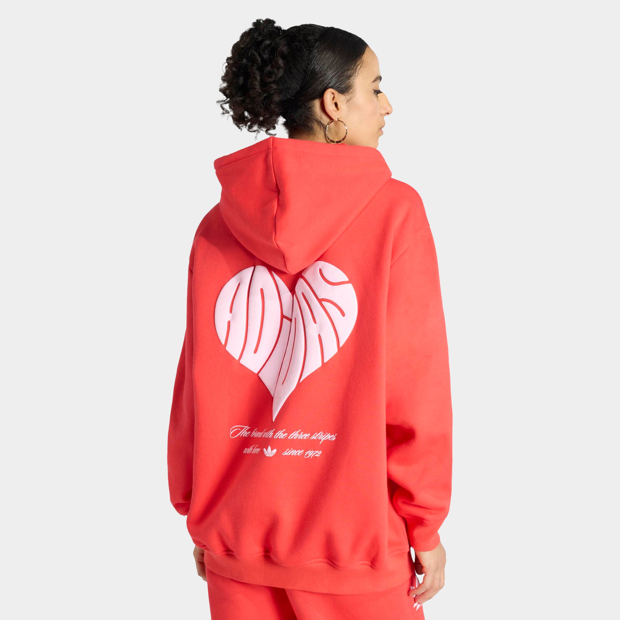 adidas Women's Bubble Heart Hoodie / Semi Lucid Red – JD Sports