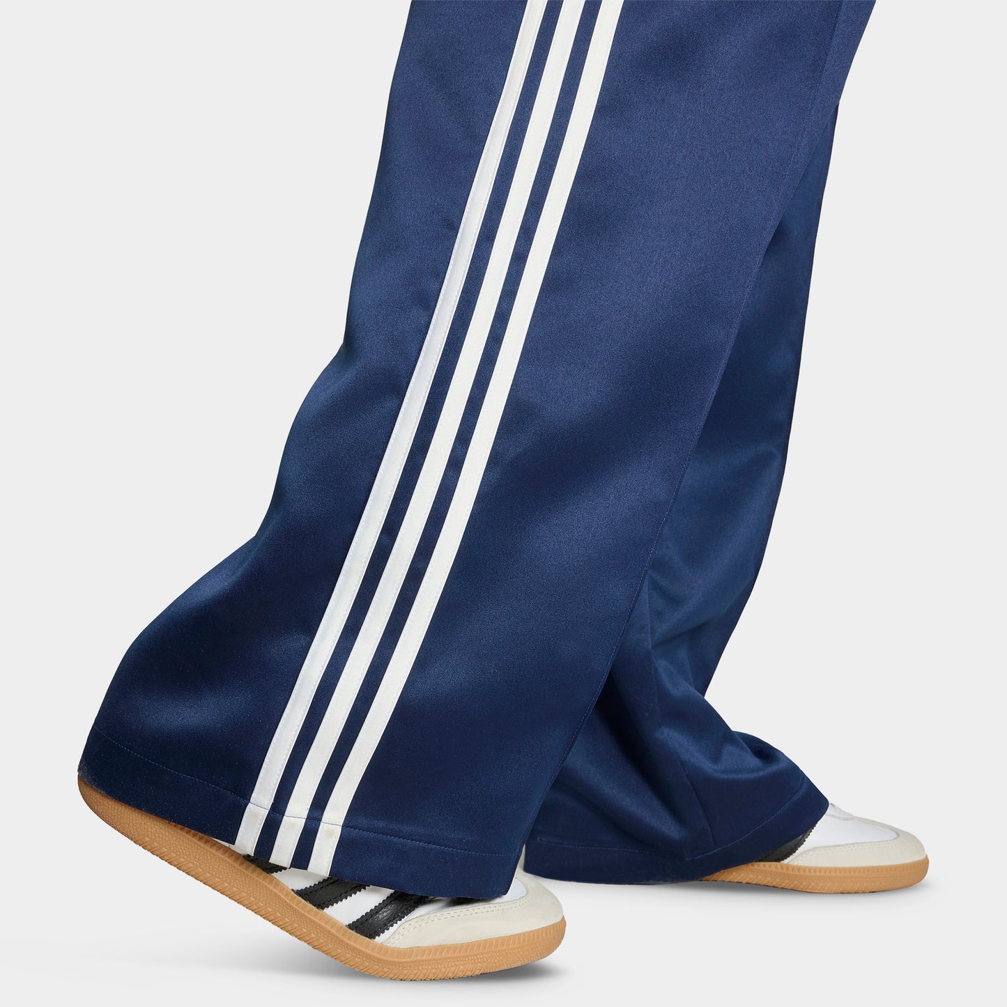 adidas Satin SST Loose Track Pants Night Indigo / White