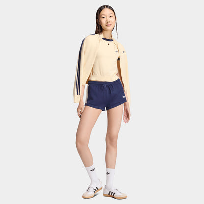 adidas 3 Stripe Knit T-Shirt / White