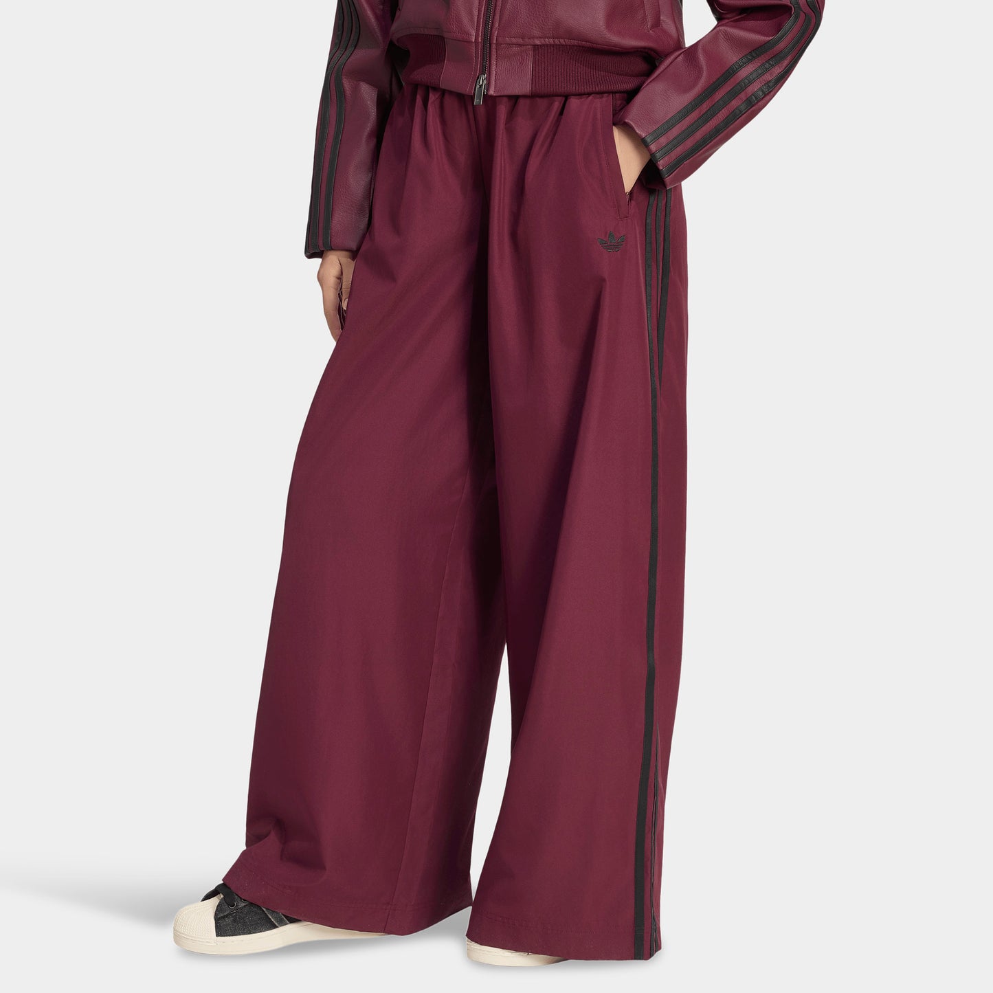 adidas Firebird Adilenium Track Pant Maroon / Black