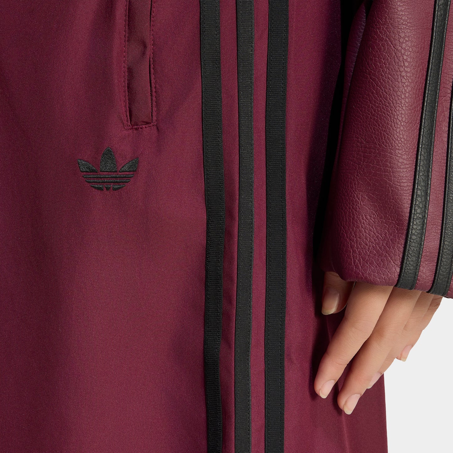 adidas Firebird Adilenium Track Pant Maroon / Black