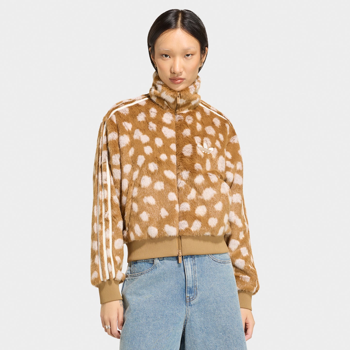 adidas Animal Print Firebird Jacket / Brown Desert